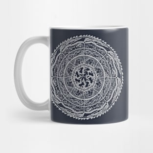 Salish Sea Mandala -dark blue background Mug